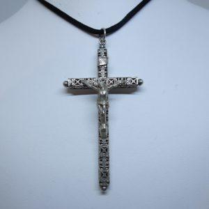 pendentif argent français croix au Christ