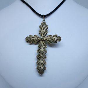 croix argent vermeil filigrane 1920