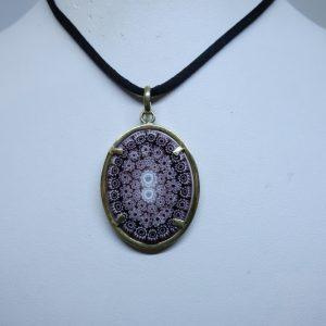 pendentif argent vermeil verre Murano