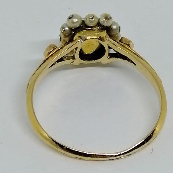 Bague en or, émeraude et perles fines – Image 3