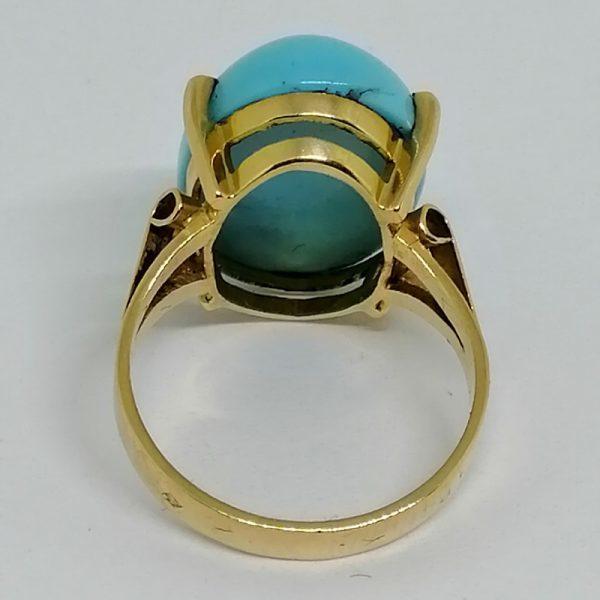 Bague or avec grosse turquoise. – Image 3