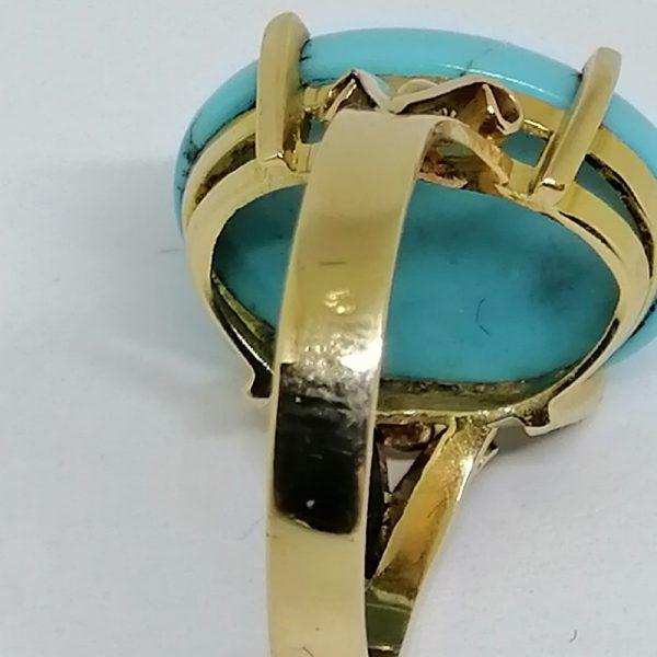 Bague or avec grosse turquoise. – Image 4