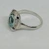Bague or gris avec Aigue-marine et diamants. – Image 2