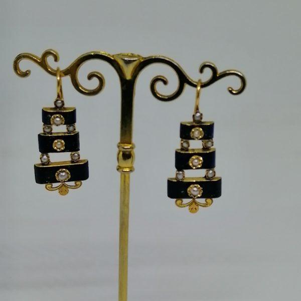 Boucles d'oreilles pendantes avec Lapis-Lazuli. – Image 4