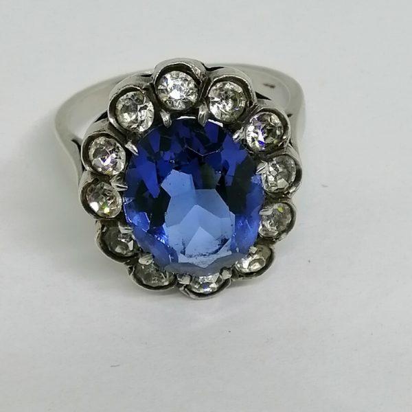 Bague argent marguerite dite "à effet"