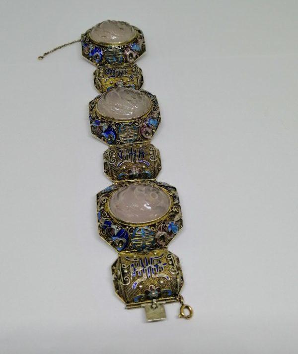 Bracelet en vermeil filigrané chinois. – Image 2
