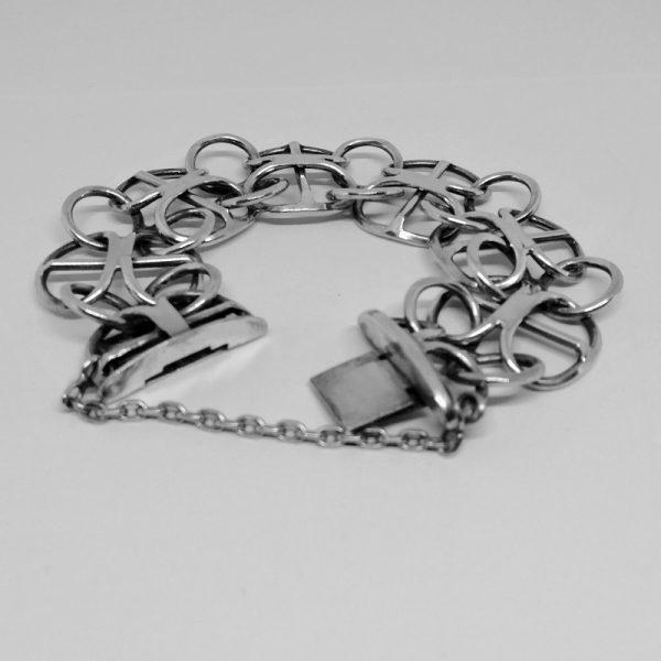 Bracelet argent maille en 8 inversé. – Image 2