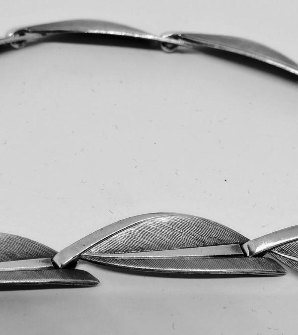 Collier en argent maillon façon plumes. – Image 2