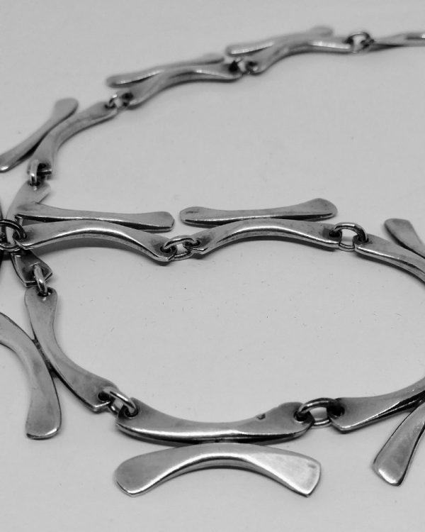 Collier argent façon osselets. – Image 2