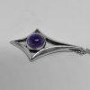 Chaîne et son pendentif argent et améthyste. – Image 2