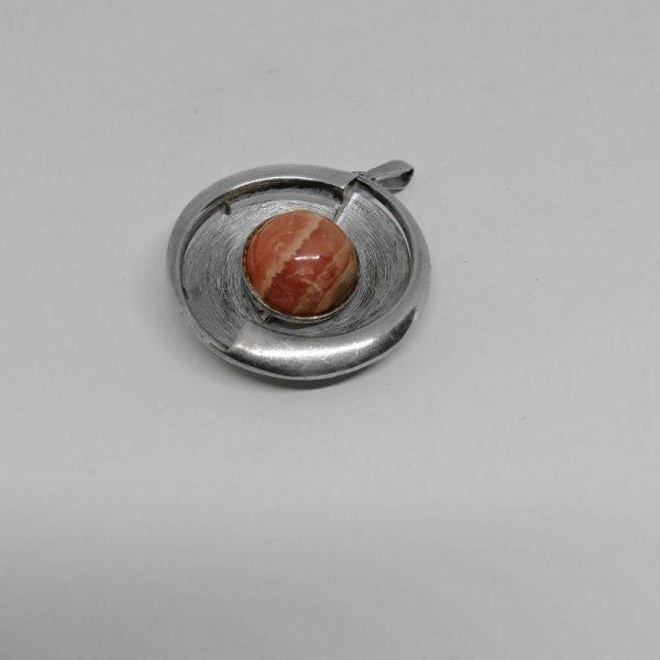 Pendentif argent façon escargot, signé K&L , Pforzheim, Allemagne.