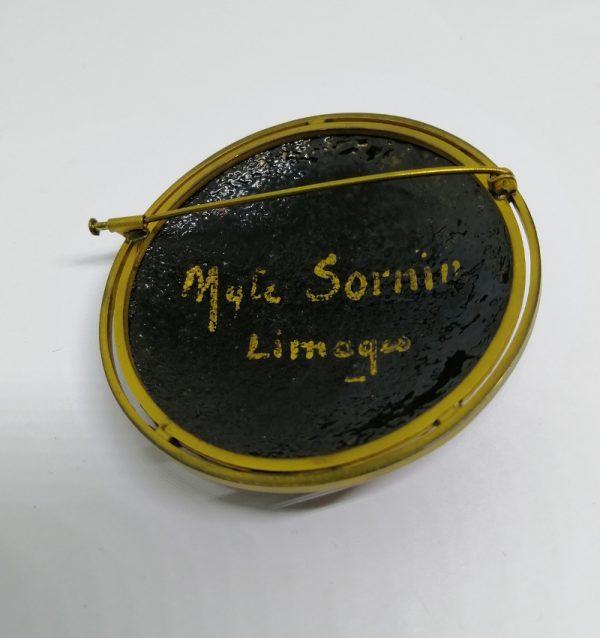 broche en émaux de limoges signé Marguerite Sornin art déco 1930