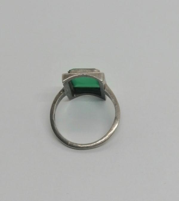 Bague argent agate verte. – Image 3