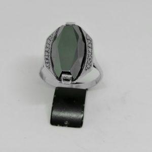 Bague argent hématite marcasites 1930