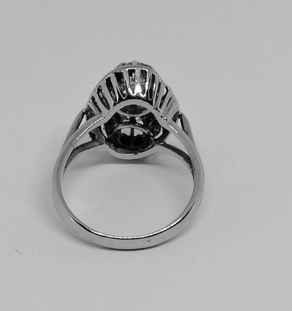 Bague en or gris et diamants fin 1930