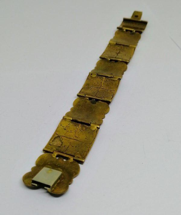 bracelet en laiton et émail cloisonné art nouveau 1900