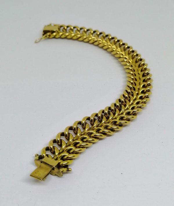 bracelet plaqué or signé Fix d'époque 1940-50