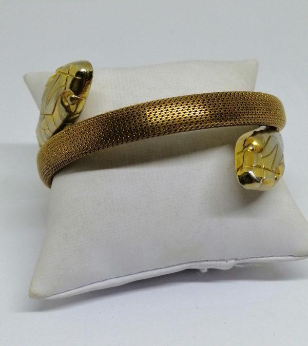 bracelet serpents en métal jaune 1930-40