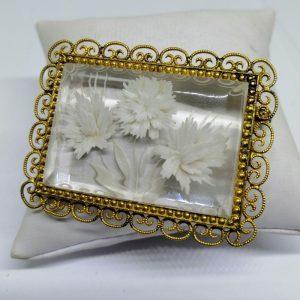 broche laiton et plexiglas 1900