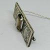 broche argent quartz fumé art déco 1930