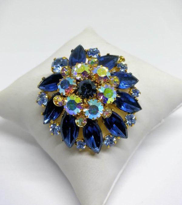 broche strass navettes 1930-40