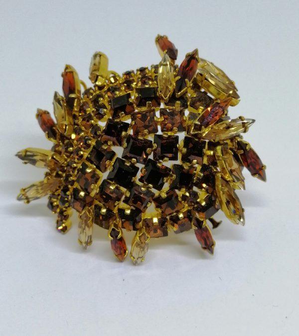 grosse broche en strass signé Guy Laroche 1940-50