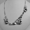 collier argent motifs de roses art nouveau 1900