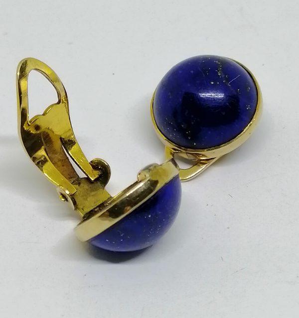 Clips d'oreilles avec Lapis-Lazuli. – Image 3
