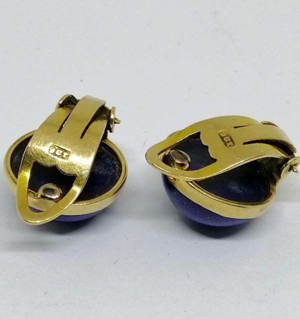 Clips d'oreilles avec Lapis-Lazuli. – Image 2