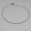 collier argent cerceau vintage façon ruban vers 1960-80