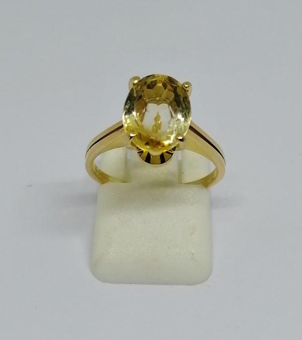 bague en or jaune avec citrine vers 1950