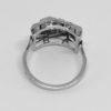 bague or gris art déco avec saphir blanc vers 1930