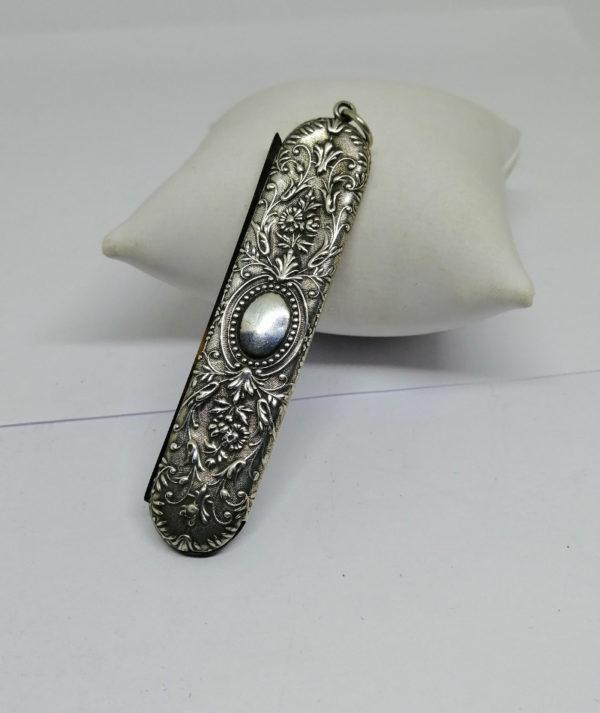 peigne à moustache argent massif vers 1900