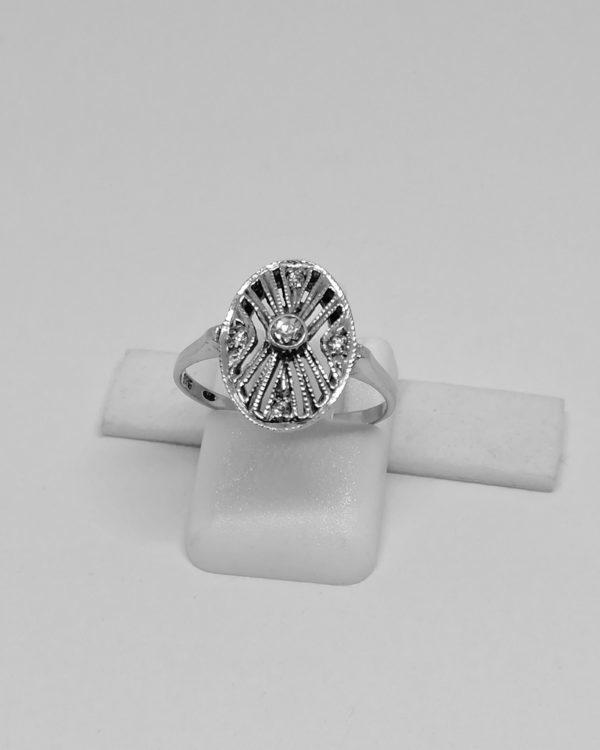 bague argent époque art déco vers 1930