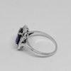 bague argent avec superbe améthyste et pierres blanche vers 1920.