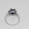 bague argent avec superbe améthyste et pierres blanche vers 1920