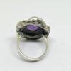 bague argent avec améthyste vers 1950-70.