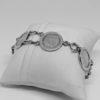 bracelet argent avec pièces de monnaies françaises, vers 1930-40.