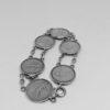 bracelet argent avec pièces de monnaies françaises vers 1930-40.