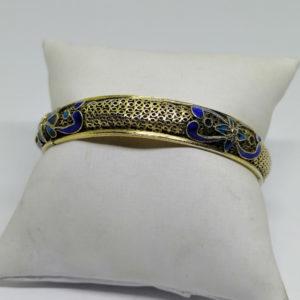 bracelet argent vermeil travail de fils et partie émaillées, vers 1920