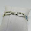 bracelet argent forme rectangulaire avec maillons émaillés vers 1925