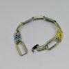 bracelet argent maillon rectangulaire dont certains émaillés vers 1925.