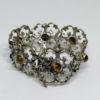 bracelet argent avec maillons ajourés et sertie de cabochon de pierre naturelle vers 1920-30.