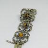 bracelet argent avec gros maillons et cabochon de pierre naturelle, vers 1920-30.