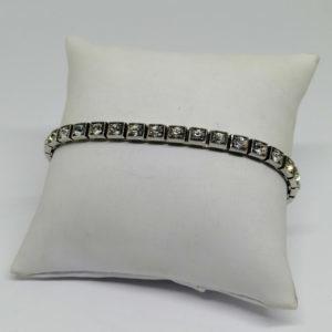 bracelet argent sertie façon rivière vers 1930