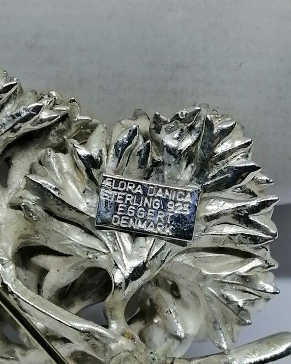 broche argent vintage danois vers 1980