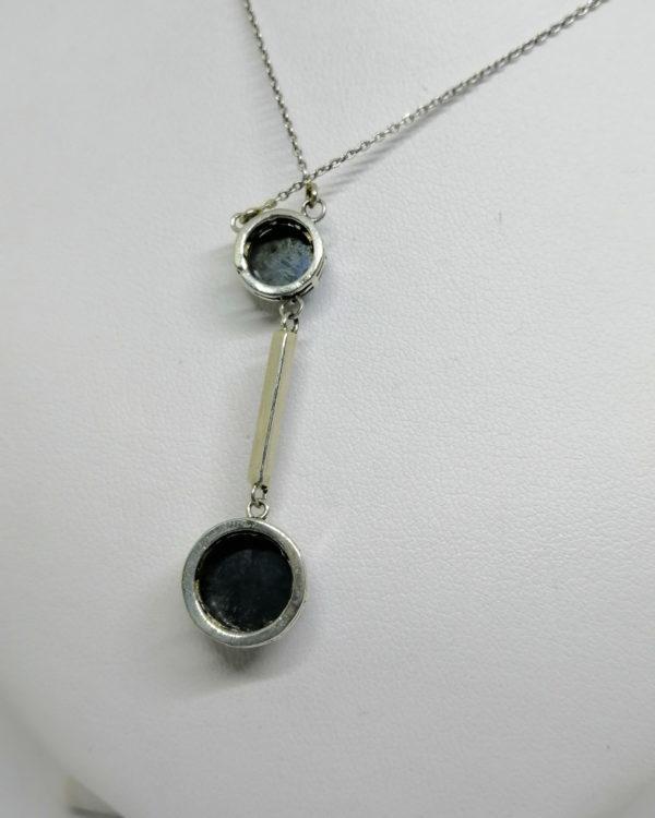 collier argent avec hématites et marcasites art déco