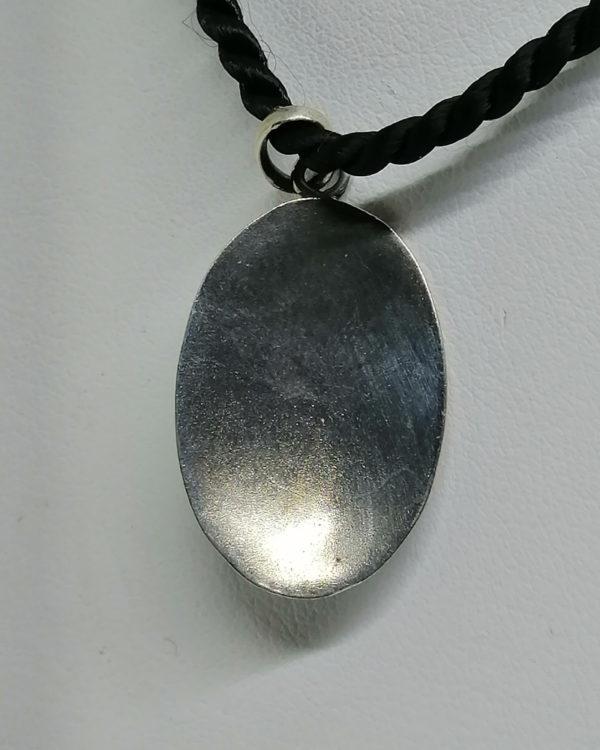 pendentif argent avec travail d'émaillage vers 1900.