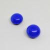 Boucles d'oreilles , clip, avec demi-boule en verre de couleur bleu. – Image 2