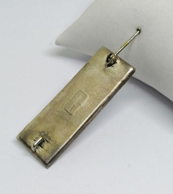 Broche métal, travail d'émail à la main. – Image 4